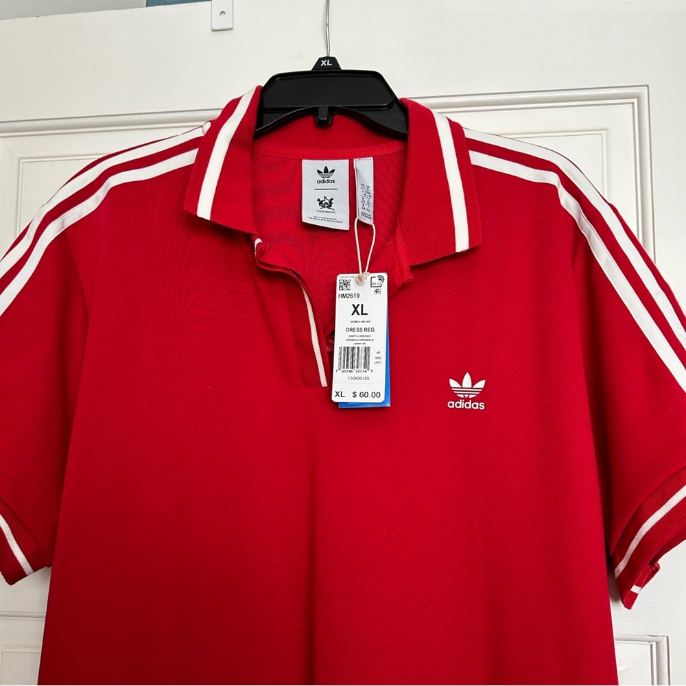 Adidas Dress. Long. Red Size XL “There Magugu” NWT